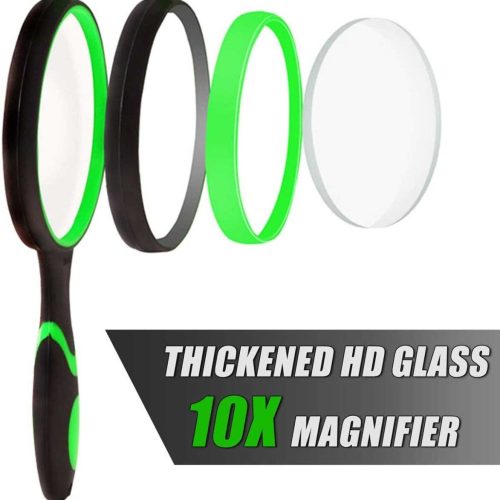 10x magnifying glass with 75mm lens magnifier with non slip soft handle for rc installation inspection newspaper reading jewelry appraisalrFz9