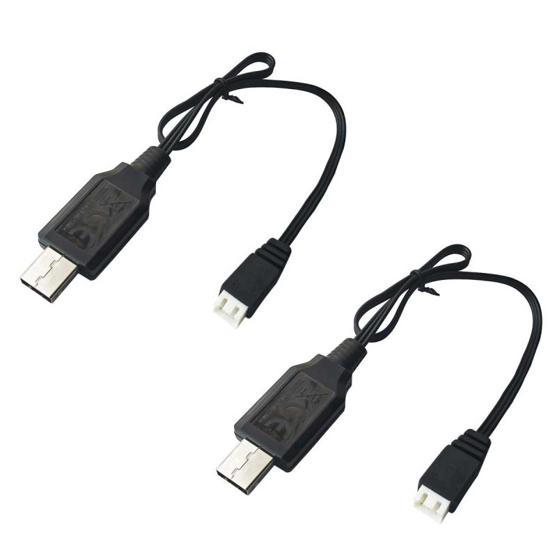 2pcs usb charger cable 2a for 2s 74v lipo battery with xh 3pin plug for rc quadcopter fpv drone rc boat