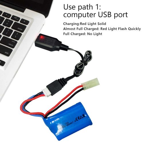 2pcs usb charger cable 2a for 2s 74v lipo battery with xh 3pin plug for rc quadcopter fpv drone rc boatcb3F