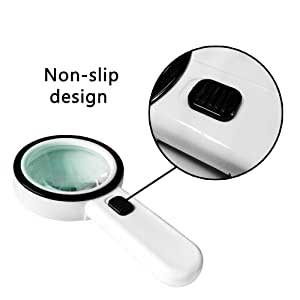 30X Portable Magnifying Glass Illuminated Magnifier Loupe