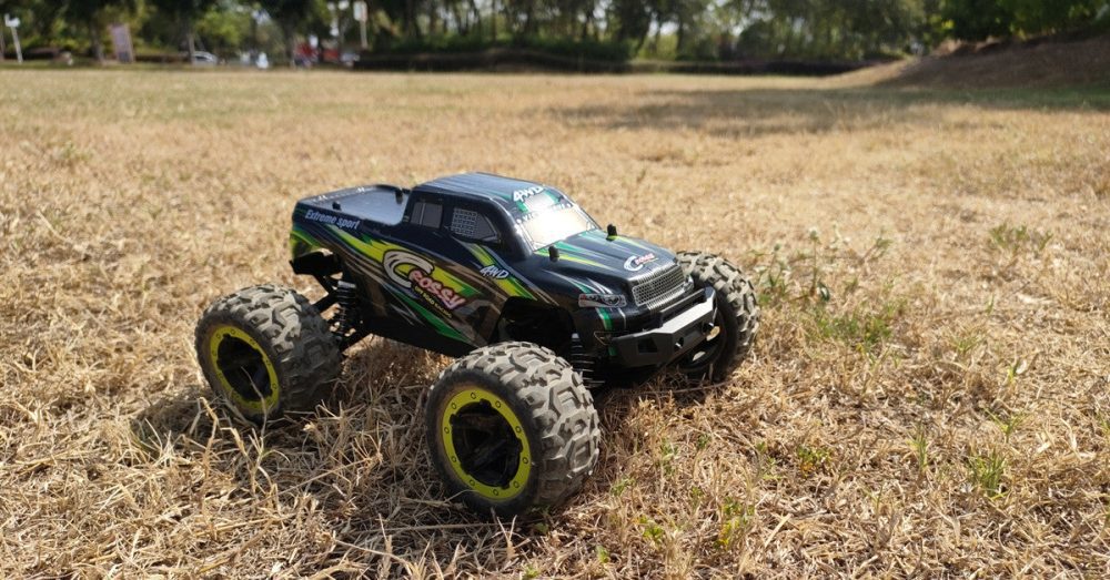 Racent 1:16 Remote Control Car 30MPH High Speed 4WD Off-Road RC Monster Truck (785-5) (Red)