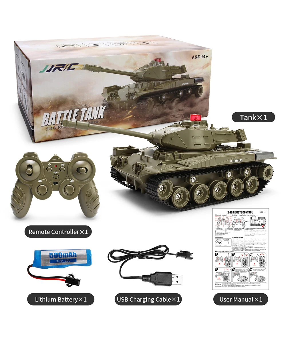 JJRC Q85 RC Tank Model, 2.4G Remote Control Programmable Crawler Tank, Sound Effects Military Tank 1/30 RC Car Toy for boys