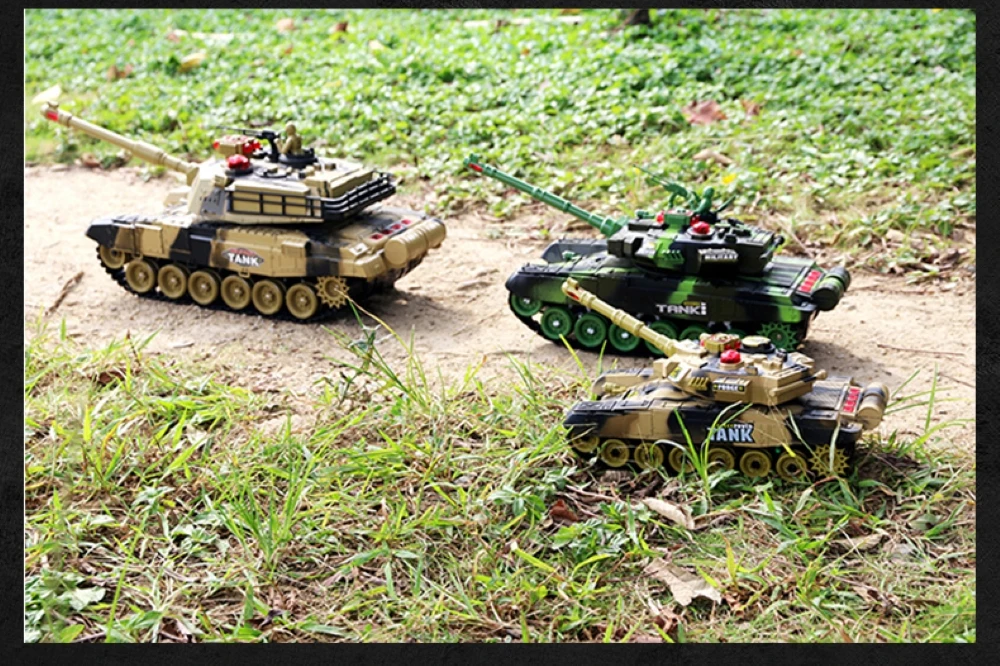 33CM Super RC tank launch cross-country tracked remote control vehicle charger battle boy toys for boys kids children Gift