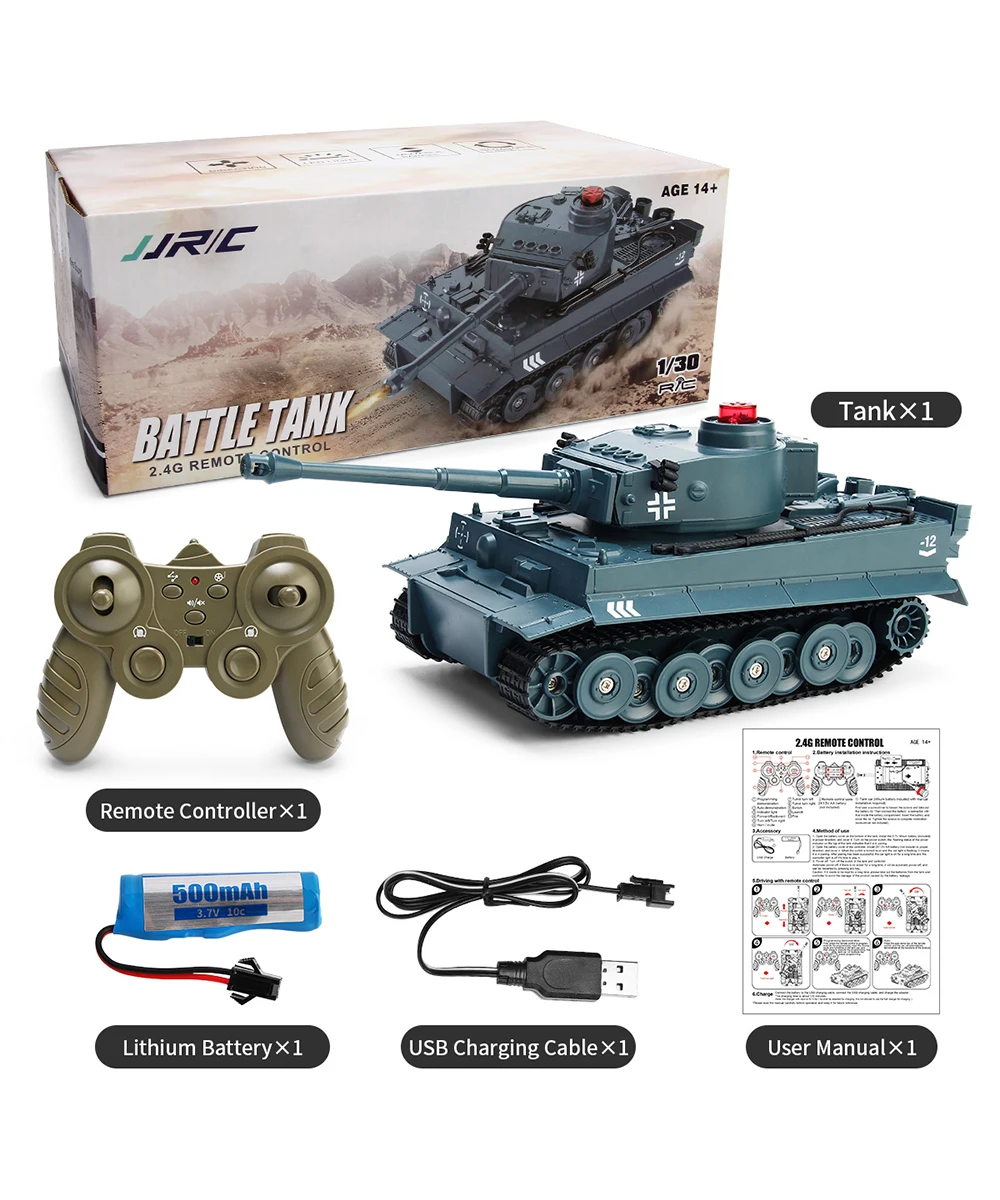 JJRC Q85 RC Tank Model, 2.4G Remote Control Programmable Crawler Tank, Sound Effects Military Tank 1/30 RC Car Toy for boys