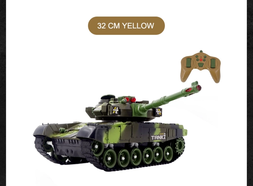 33CM Super RC tank launch cross-country tracked remote control vehicle charger battle boy toys for boys kids children Gift