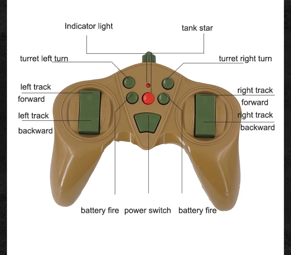 33CM Super RC tank launch cross-country tracked remote control vehicle charger battle boy toys for boys kids children Gift