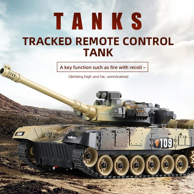 RC Tank rc Panzer Crawler Tiger War Tank Military Vehicles 1/30 Fight Light Sound Battle Games Remote Control Electric Toys Gift