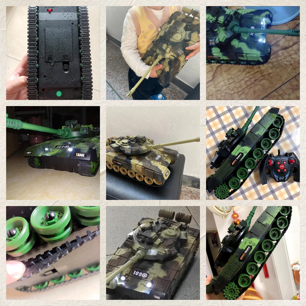 RC Tank Military War Battle United States M1 Leopard 2 Remote Control Electronic Toy Car Tactical Model Gifts for Boys Children