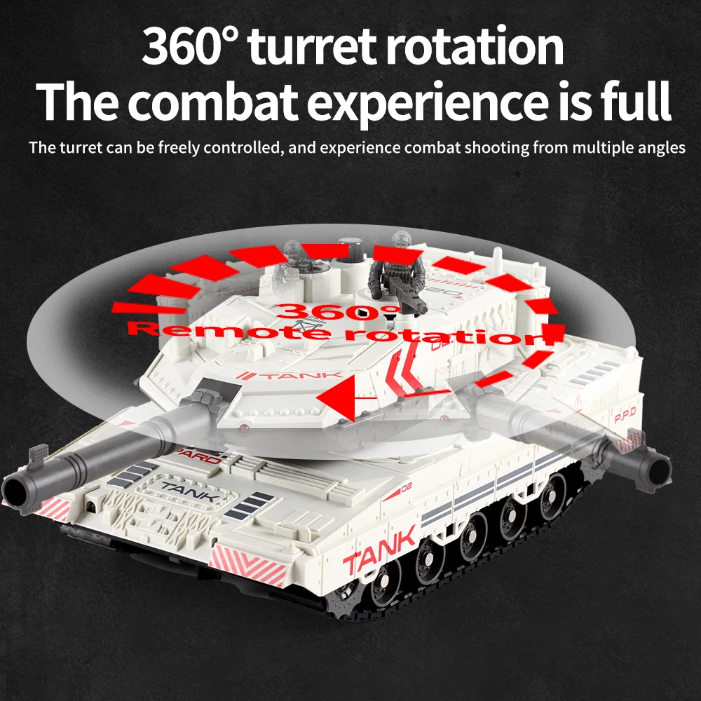 2.4G Remote Control Tracked Simulation Tank Water Bomb Spray Remote Control Vehicle War Armored Vehicle Model Children Toy Gift