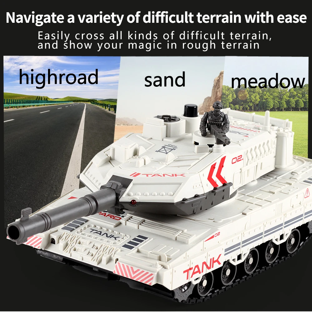 2.4G Remote Control Tracked Simulation Tank Water Bomb Spray Remote Control Vehicle War Armored Vehicle Model Children Toy Gift