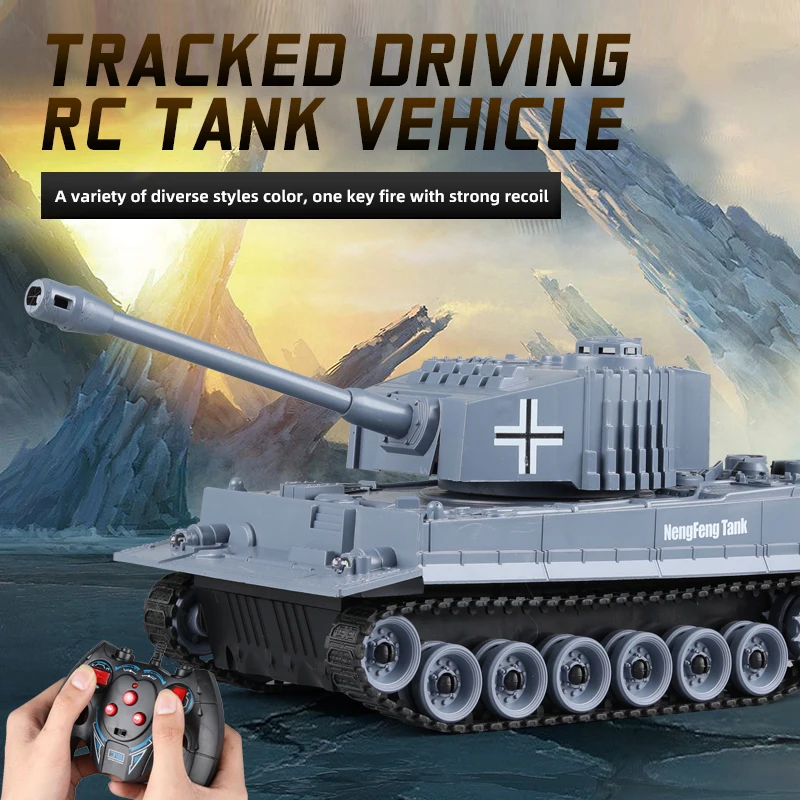 RC Tank Military War Battle United States M1 Leopard 2 Remote Control Electronic Toy Car Tactical Model Gifts for Boys Children