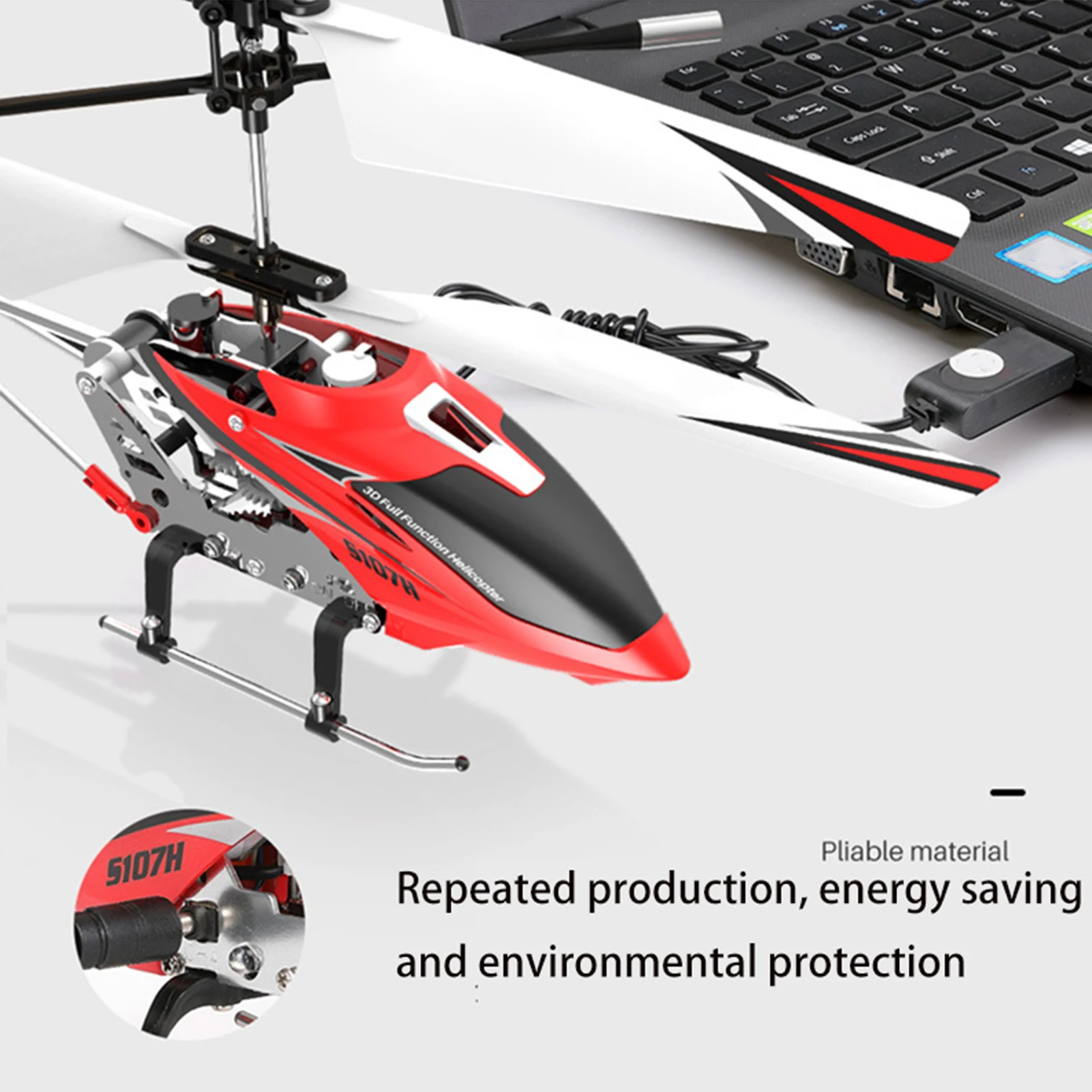 3CH Remote Control Helicopter Built-in Gyro Double-Deck Propeller With Flashlight RTF