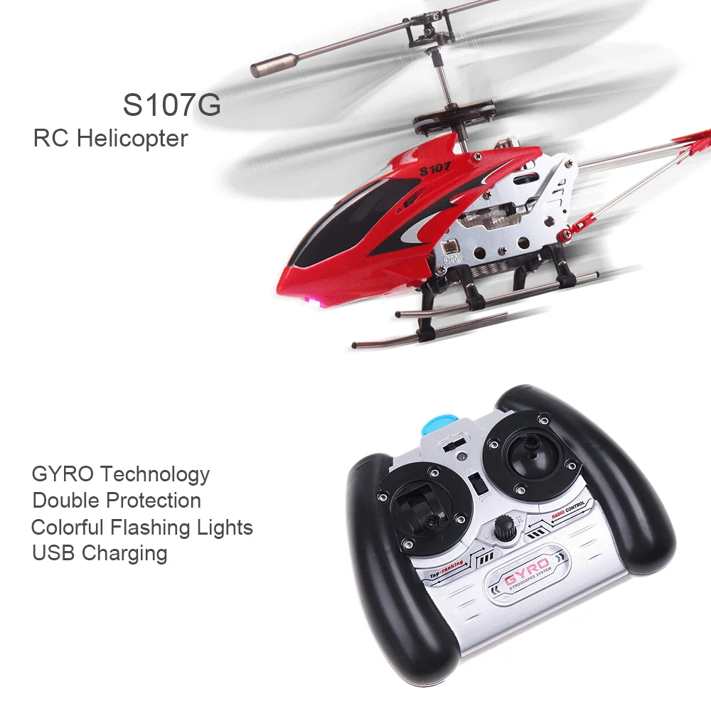 3CH Remote Control Helicopter Built-in Gyro Double-Deck Propeller With Flashlight RTF