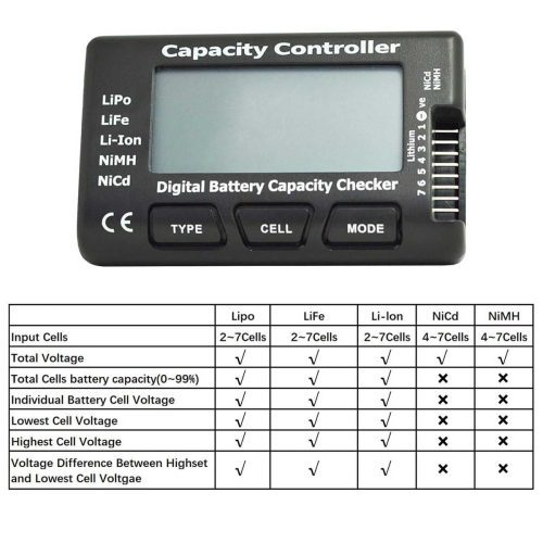 capacity controller cellmeter 7 digital battery capacity checker battery balancer tester lcd for lipolifeli ionnicdnimh1AqM