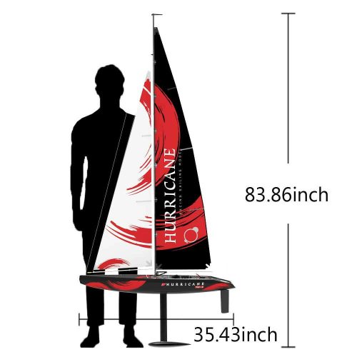 hurricane 2 channel sailboat with 1 meter hull length and abs plastic waterproof hull 791 2 rtrI4nI