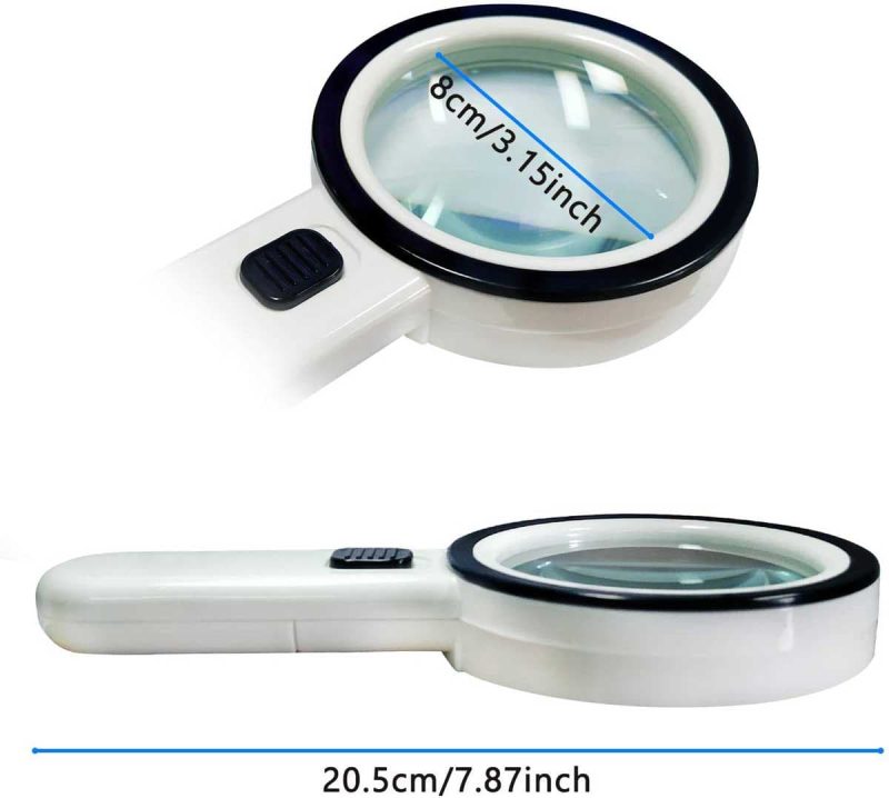 volantexrc 30x portable magnifying glass illuminated magnifier loupe with led light for rc installation inspection seniors reading jewelry appraisal nature